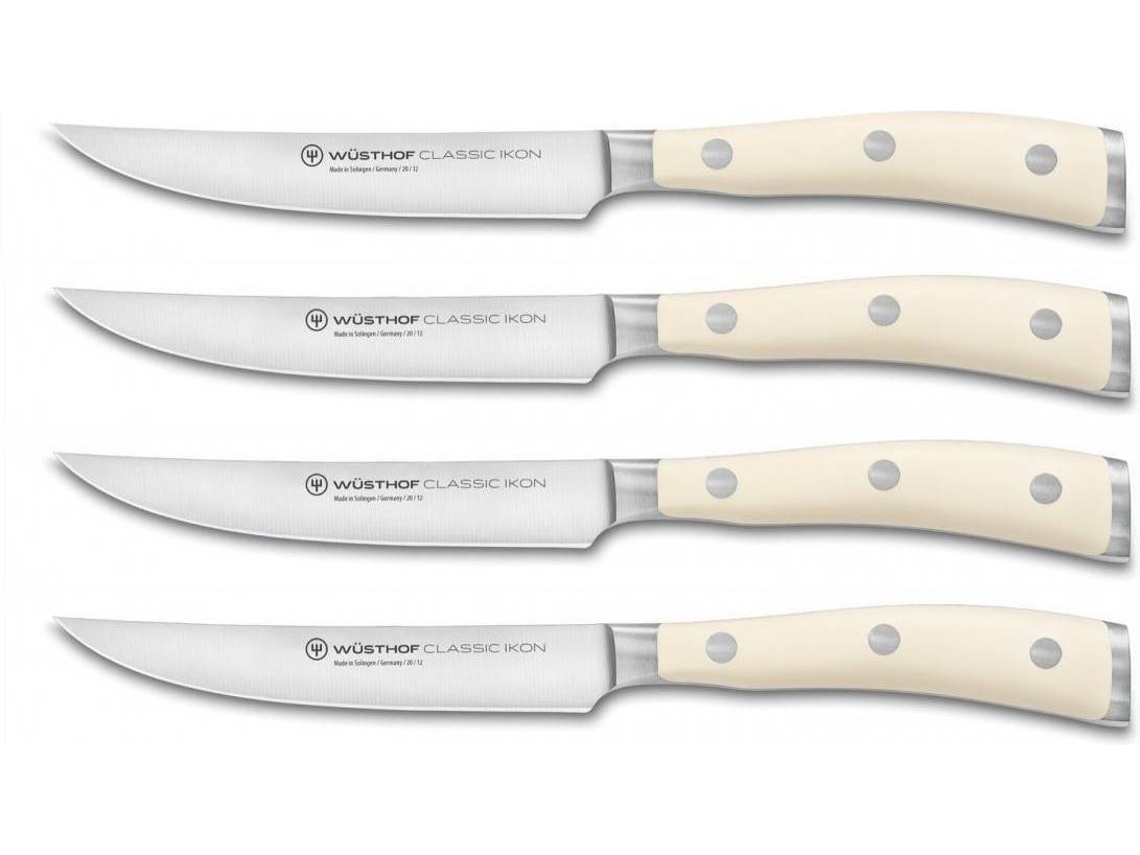 Conjunto Facas de Cozinha de Bife WUSTHOF Ikon Creme