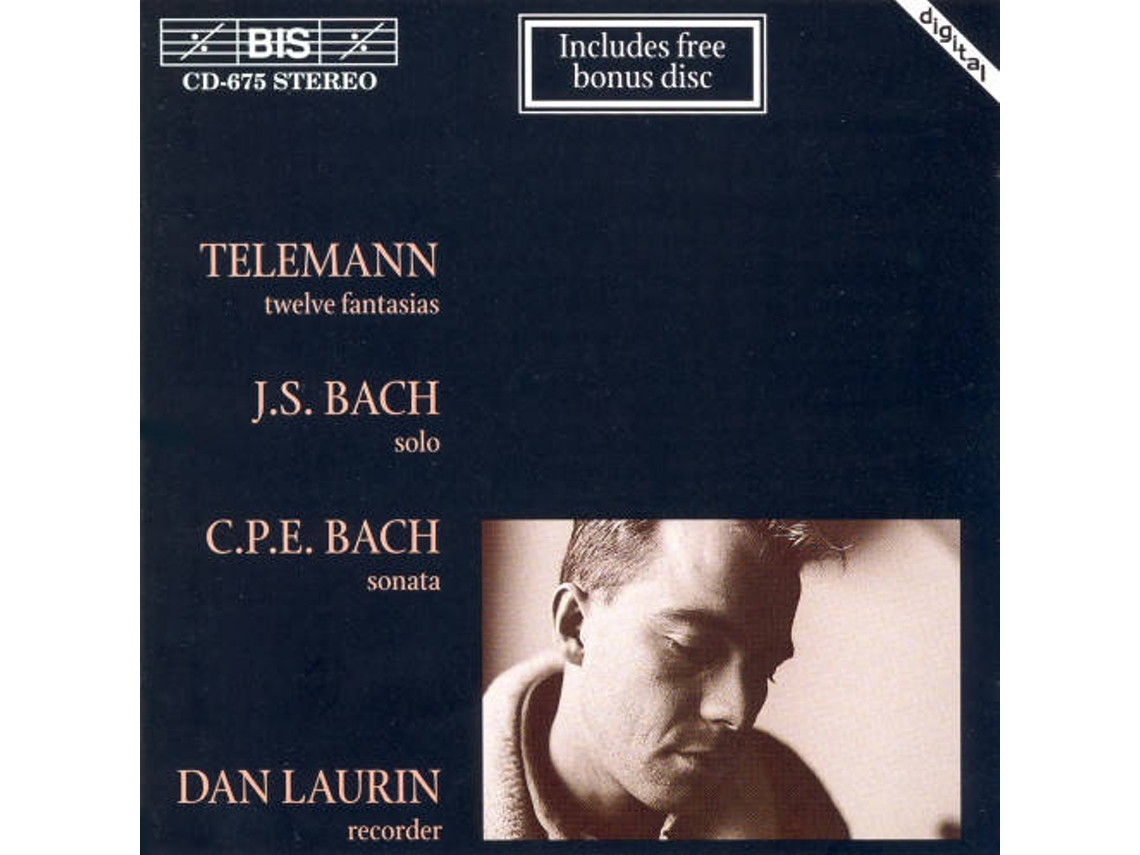 CD Telemann, J.S. Bach, C.P.E. Bach, Dan Laurin - Twelwe Fantasias - Solo - Twelve-String Guitar (1CDs)