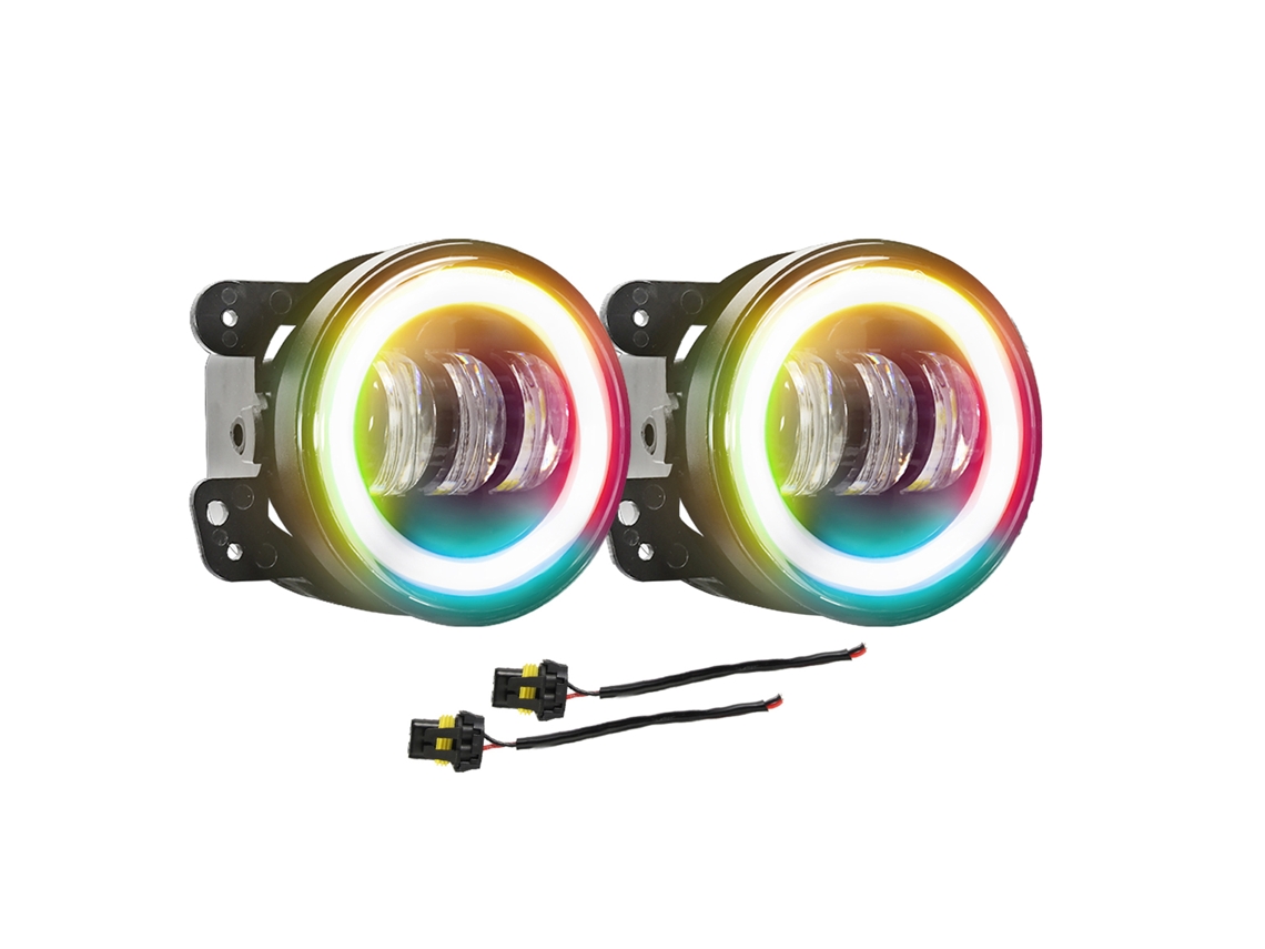 4 Inch 200w Led Fog Lights 20000lm Waterproof For Jeep Wrangler Off Road