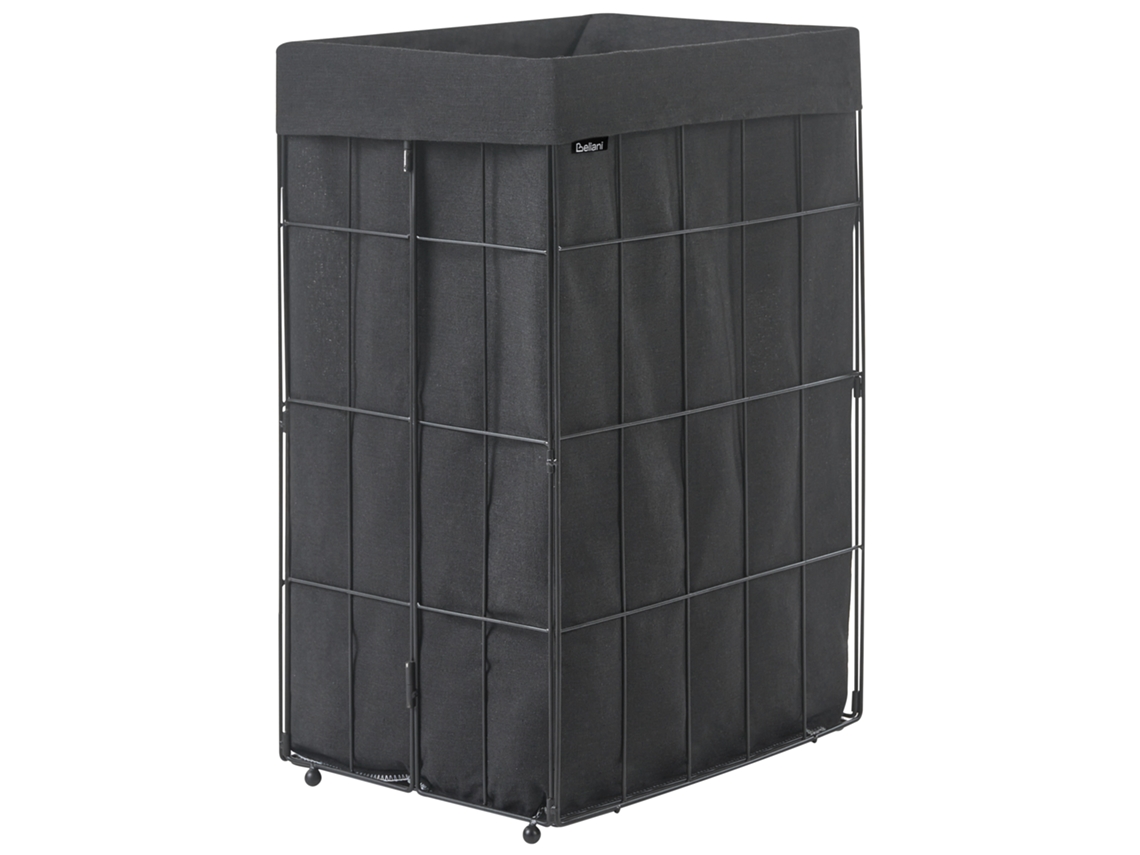 Cesto De Metal Con Interior Extraíble Beliani Culpina De Hierro Negro 40x30x60