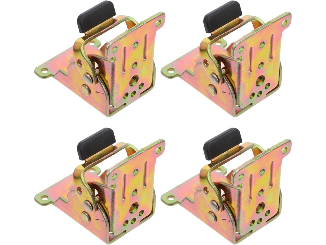 Inoomp Conjunto De 4 Dobradiças Dobráveis Com Trava Automática, Suportes De Ferro Reforçados Para Pés Mesa, Móveis