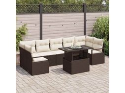 Vidaxl Conjunto De Sofá De Jardim 8 Unid. 7-número De Lugares