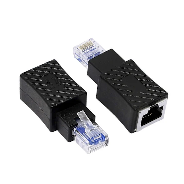 Adaptador Ethernet Qu-straight, Conector De Rede Lan Cat6 Extensão Rj45 Macho Para Fêmea (pacote Com 2) (reto)-aquaforge