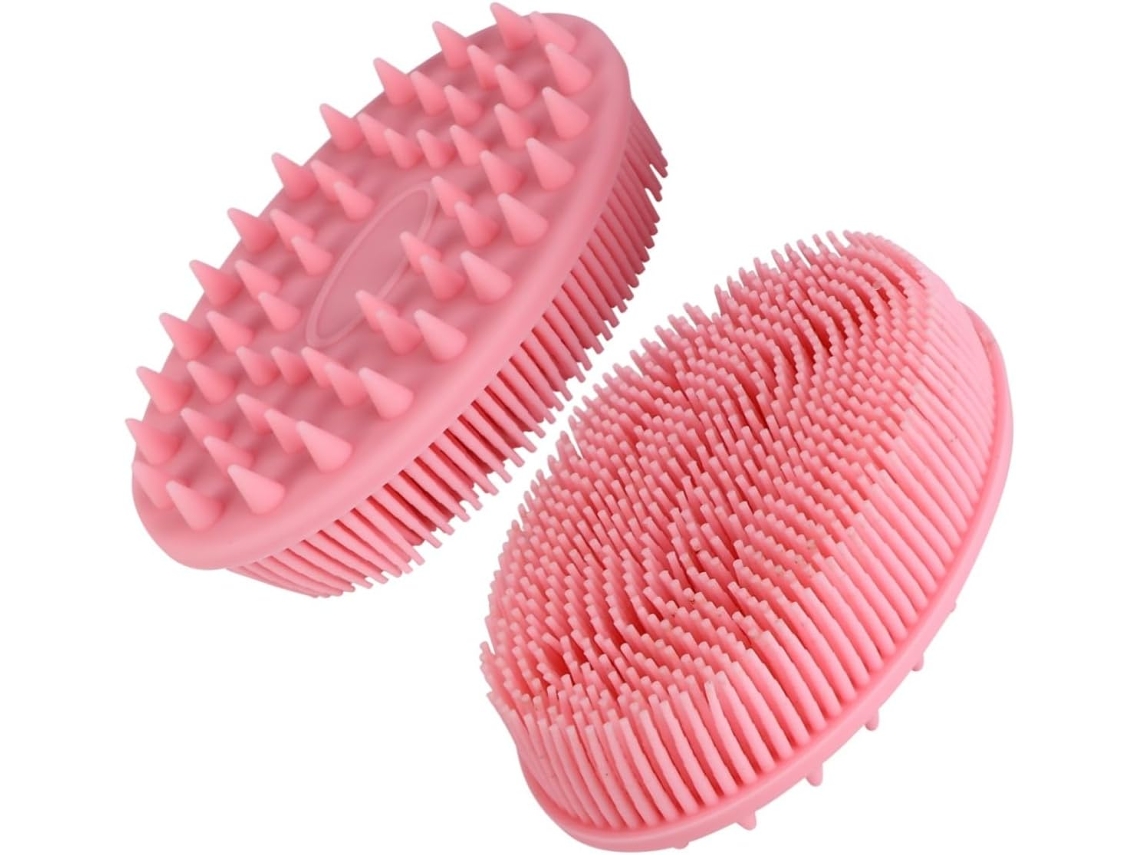 Escova De Banho Manual Silicone Gatuida 2 Peças Para Limpeza E Massagem No Chuveiro