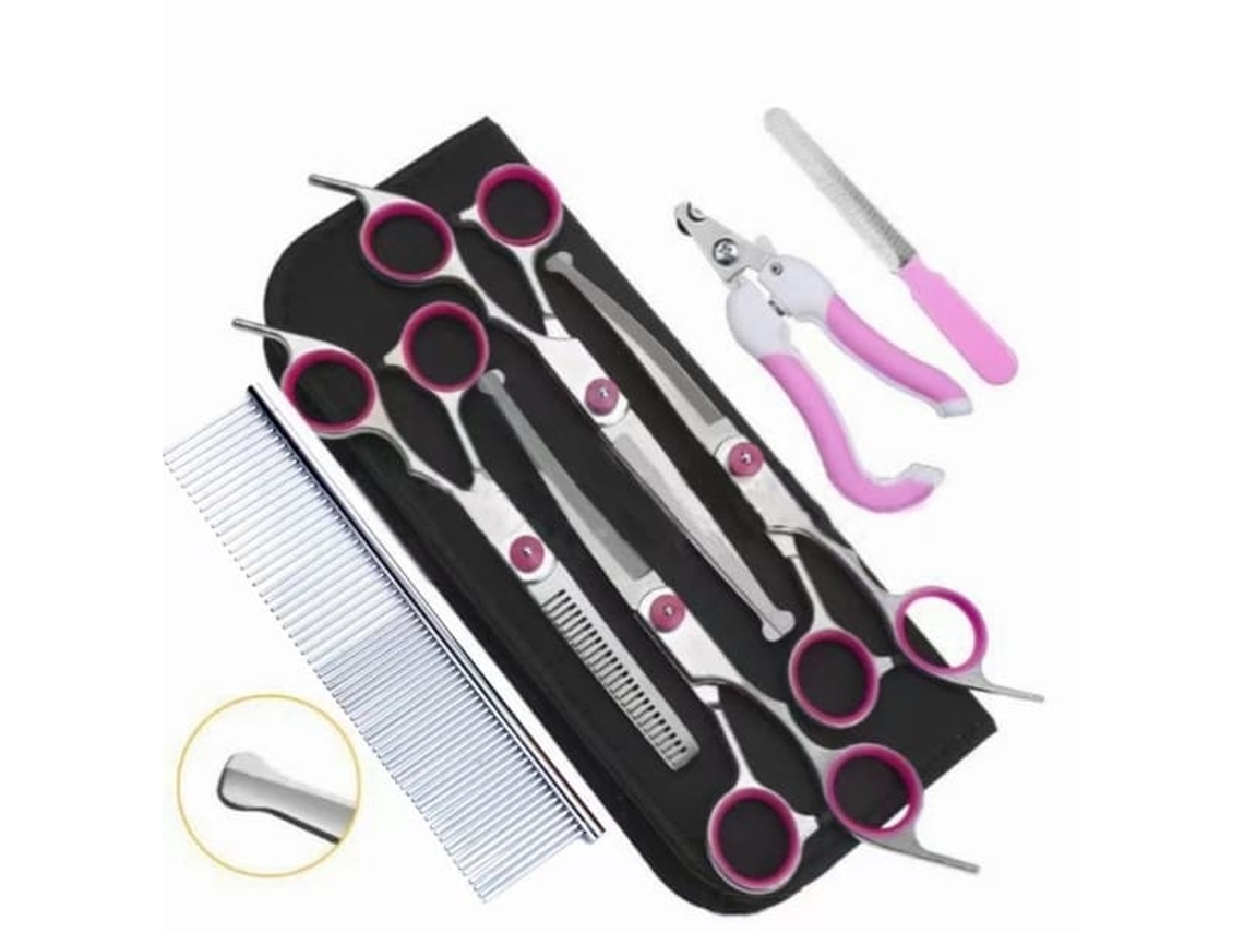 Lurelia Kit De Manicure Pet, 8 Peças, Cortador E Lima, Ergonómico, Com Estojo, Aço Inoxidável