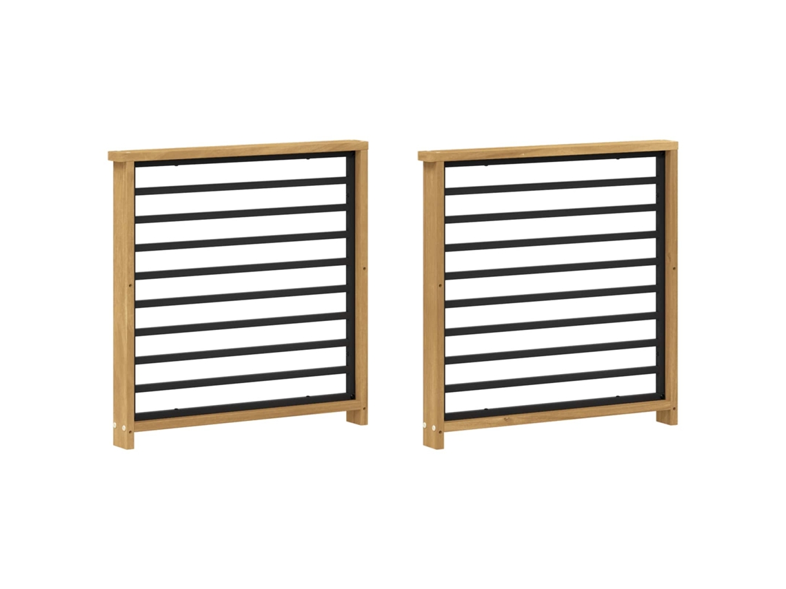 Vidaxl Módulo De Braços 2 Pcs Branco 60 X 6 X 61 Cm