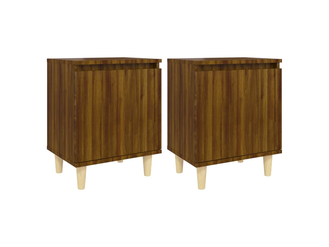 Bed Cabinet, Bed Cabinets Vidaxl Marrom Madeira Processada (n/a)