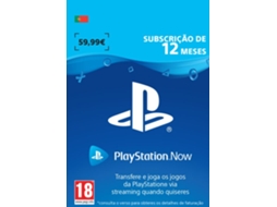 Cartão de Carregamento Playstation Now - Subscrição de 12 Meses (Formato Digital)