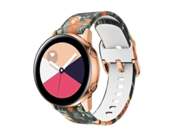 Pulseira De Silicone Com Estampa De Pata Branca Para Samsung Galaxy Watch 42mm