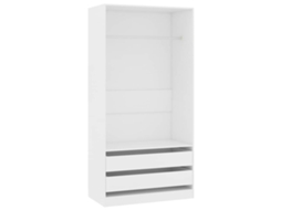 Roupeiro VIDAXL Branco Madeira processada (100x50x200 cm)