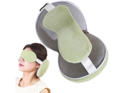 Travesseiro de Viagem para o Pescoço, Apoio Cabeça Respirável com Protetor os Olhos, Suporte Macio, CHABERLU