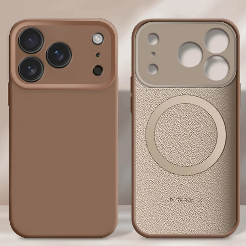 (marrom Para Iphone 13) Capa De Celular Magnética Em Silicone Líquido, Compatível Com Carregamento Sem Fio Magsafe.