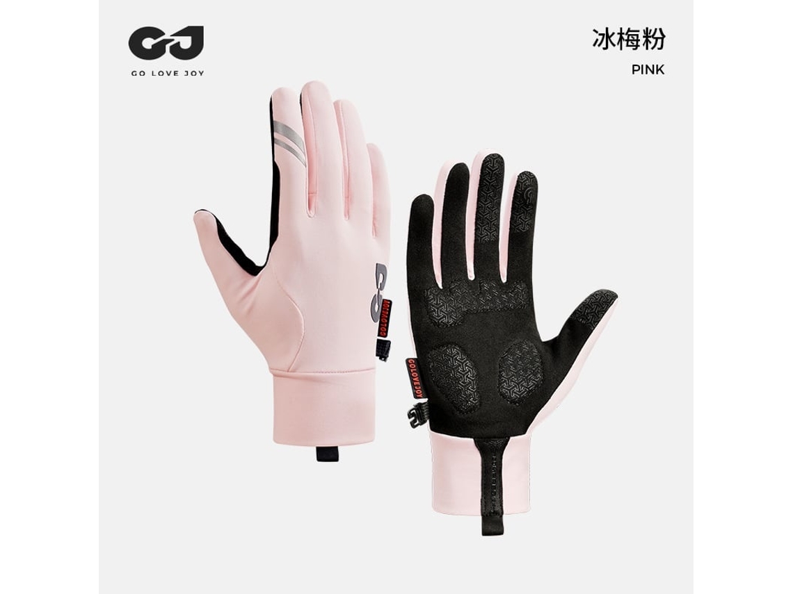 Lurelia Luvas De Ciclismo Térmicas Dedo Inteiro Ecrã Tátil Antiderrapantes Rosa Cereja Tamanho S