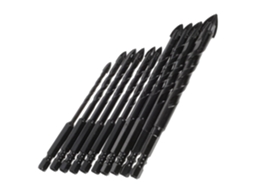 Conjunto De 10 Brocas De Aço Preto Para Azulejo, 4-12 Mm Para Perfuração | Tamanhos 4, 5,