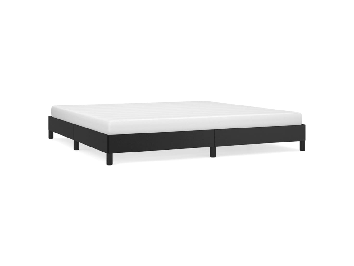Bed Frame, Bed Frames Vidaxl Preto Couro Artificial (200 X 200 Cm)