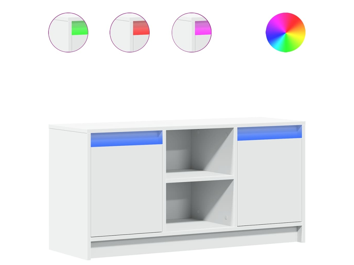 Tv Cabinet, Tv Cabinets Vidaxl Branco Madeira Processada (n/a)