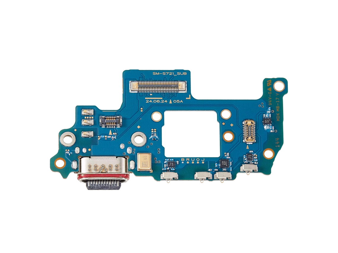 Clappio Conector De Carga Usb-c Para Galaxy S24 Fe Com Leitor Sim E Micro Azul