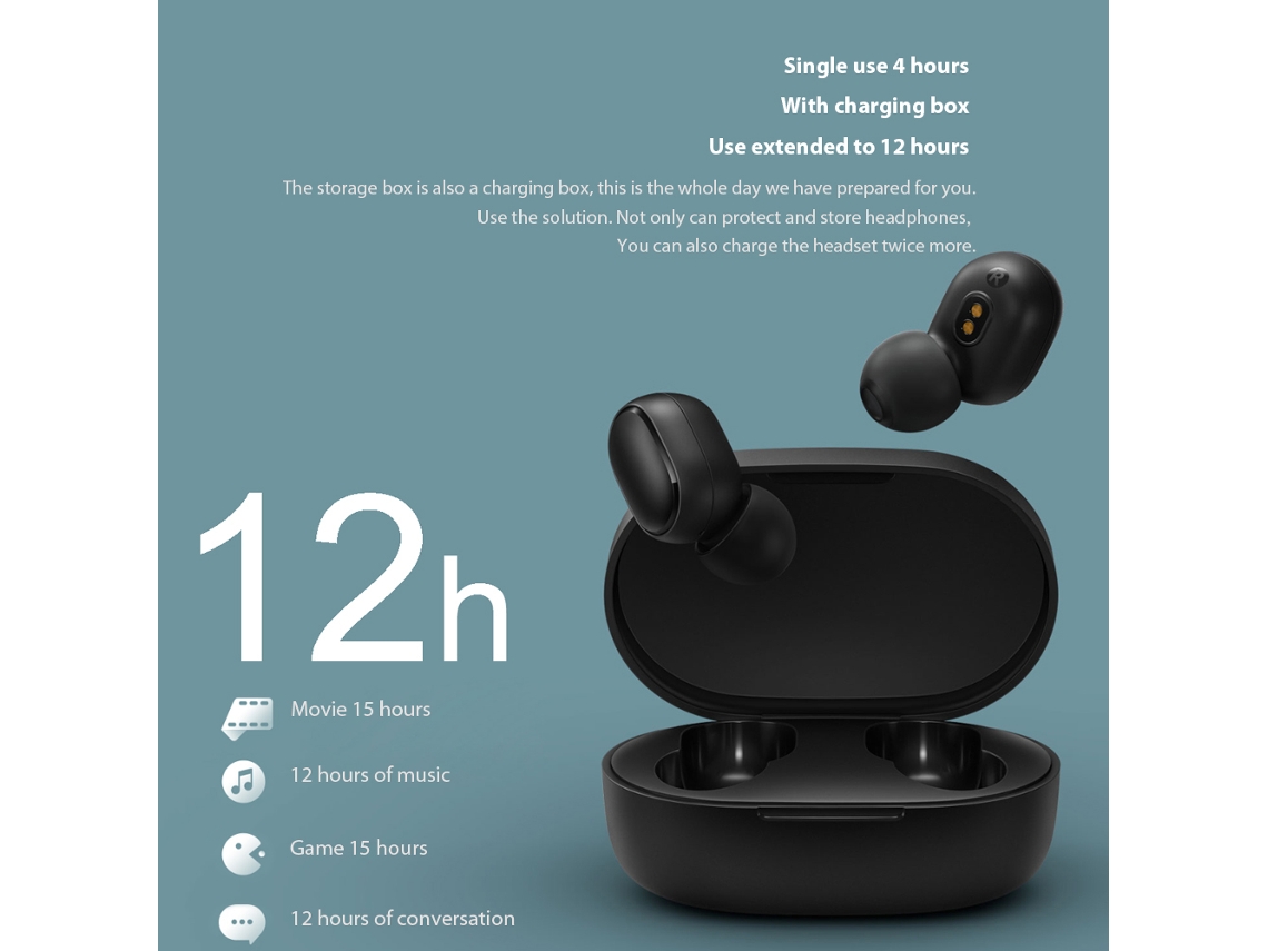 Fones Redmi Airdots 2 Bluetooth 5.0 12h