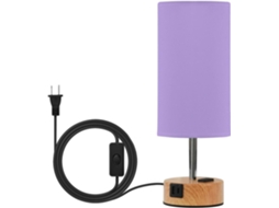 Luminária de mesa pequena Yuiboo, vermelha sólida, com portas USB-C e AE, lâmpadas incluídas, para uso doméstico.