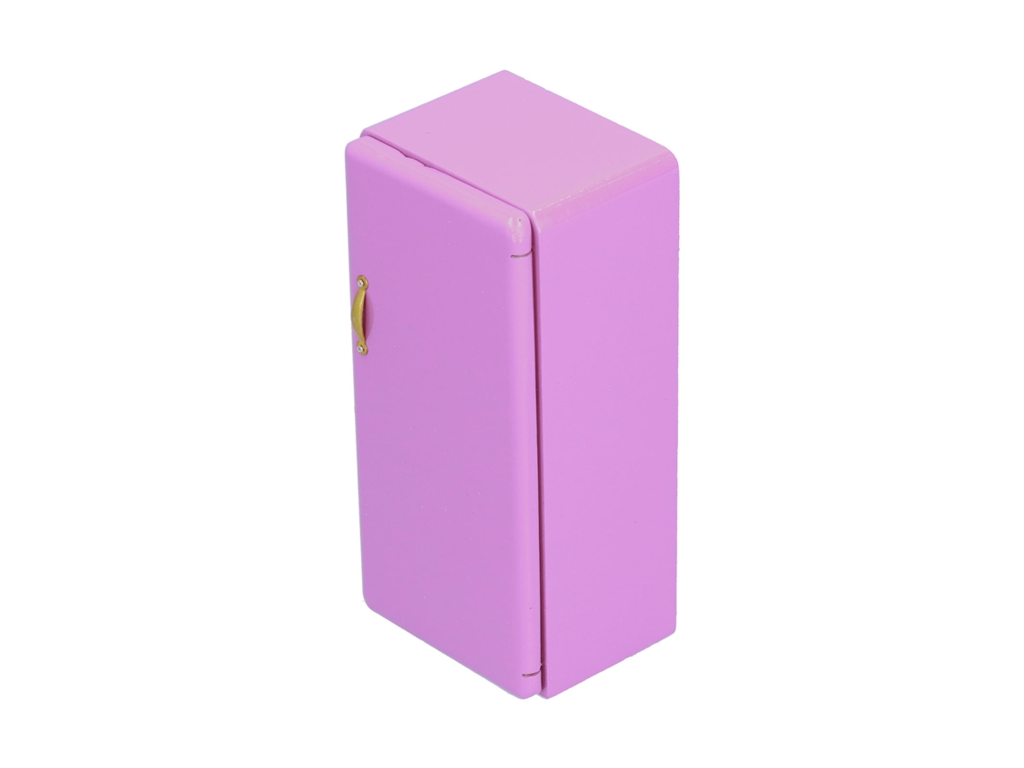 Mali geladeira de Madeira Miniatura para Casinha de Boneca 1:12 Acessório de Móveis Violet