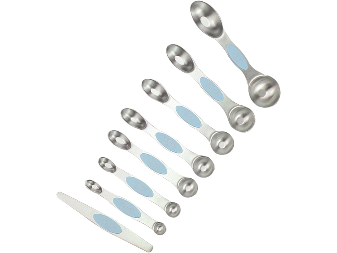 Conjunto De 8 Colheres Medidoras Com Coletor Pó Magnético