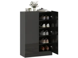 Sapateira Melamina de Madeira e Mdf Cor Preto 72x34,5x110 cm Homcom