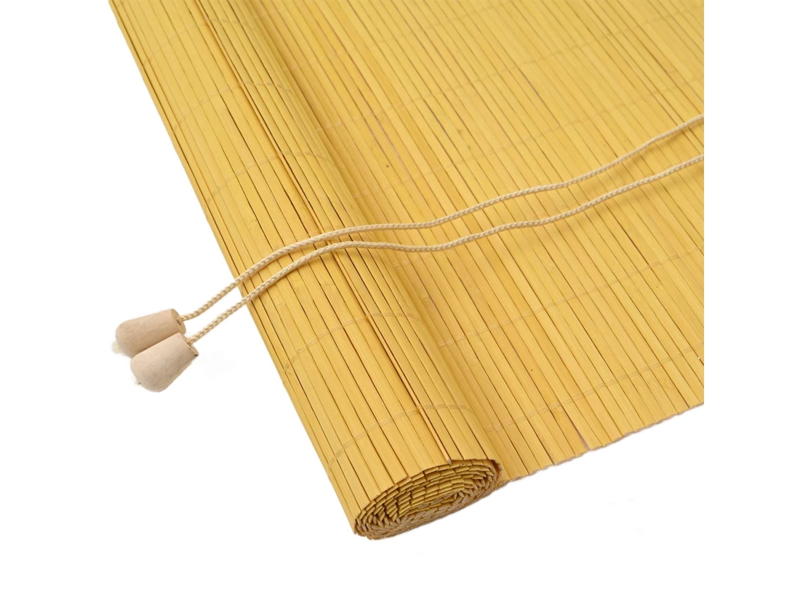 Maison Exclusive - Estores De Rolo Amarelo 90 X 220 Cm Bambu