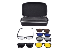 Óculos de Sol Polarizados Estilosos com Lentes Intercambiáveis para Condução, Pesca, Ciclismo e Corrida | S/MARCA