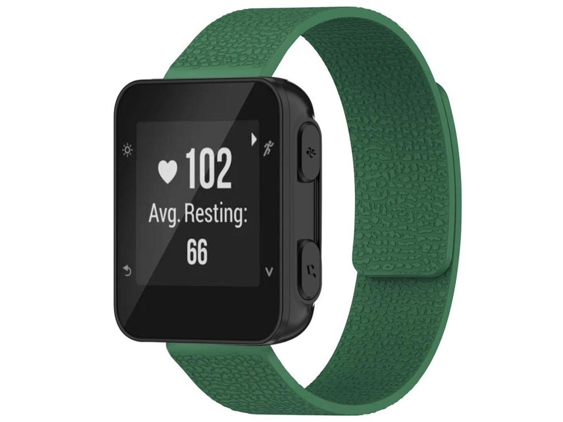 Bracelete para Garmin XIAOMOYU Forerunner 35 / 30 / 35j Silicone Magnético Textura de Lichia Verde Escuro (20mm)