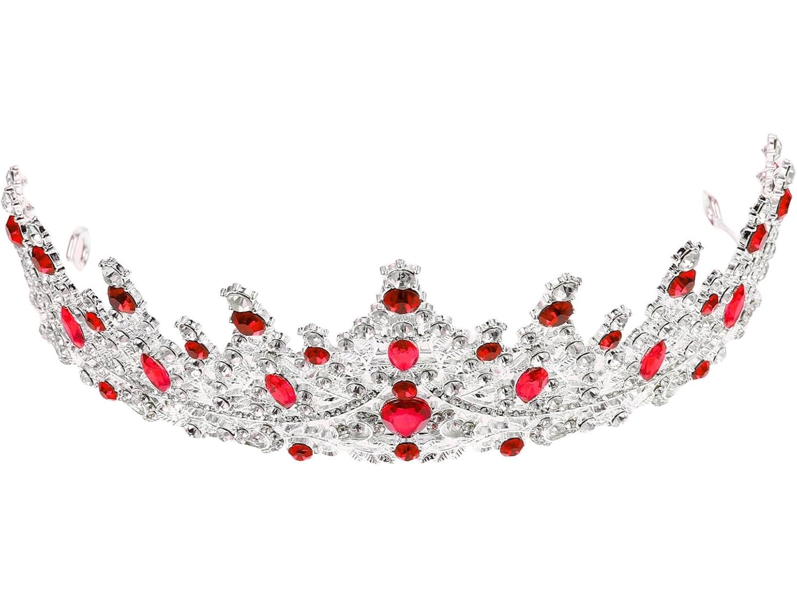 Tiara Prateada Feminina, Coroa Elegante, 16x15,5x7 cm, Acessórios para Cabelo.