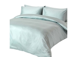 Homescapes Duck Egg Blue Organic Cotton Duvet Cover Set 400 Thread Count, Double
