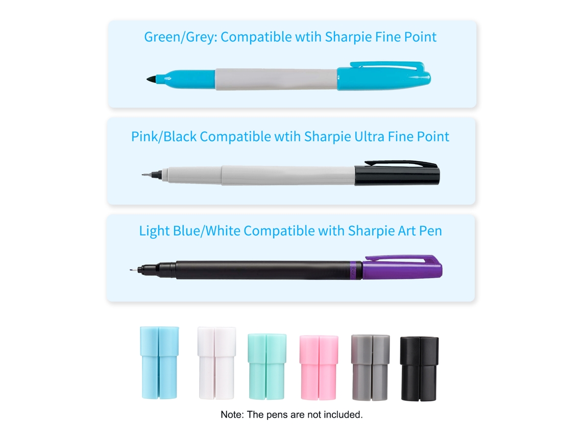 3pcs Adaptador de Caneta para Cricut Explore Air 3/2/Maker 3 com Sharpie Fine e Canetas de Arte | S/MARCA