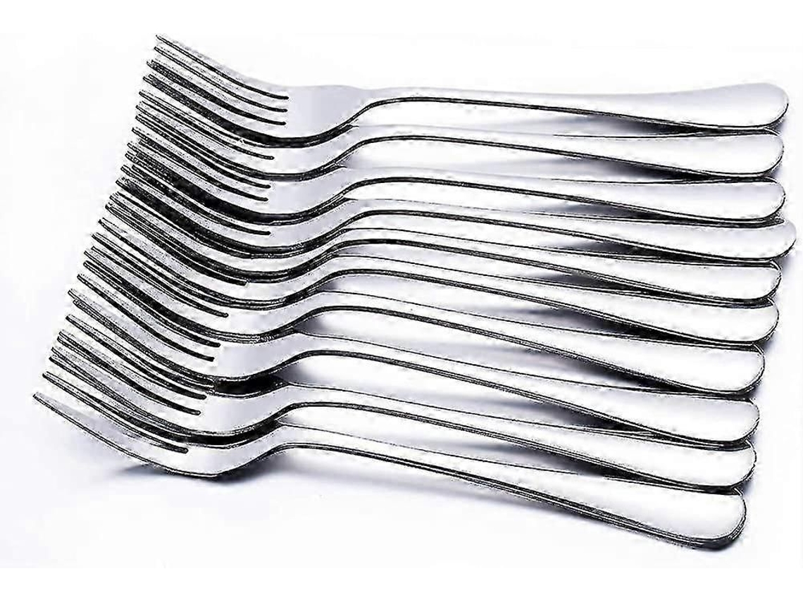 Garfo De Jantar, 12 Pçs Heilwiy Presente Talheres De Aço Inoxidável, Conjunto De Garfos De Mesa 8 Polegadas