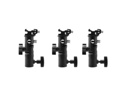 Suporte Profissional Giratório De 3 Peças Para Flash De Câmera Com Encaixe Para Guarda-chuva, Encaixe Para Sapata E Encaixe Tipo E.