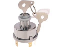 Interruptor de Arranque de 4 Posições, 6 Terminais, 2 Chaves, 12v/24v, Orifício de 15mm para Carros, Tratores e Agricultura | S/MARCA