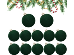 Bolas De Natal Vermelhas, 12 Enfeites Decorativos Inquebráveis, 6 Cm (2,4 Polegadas)