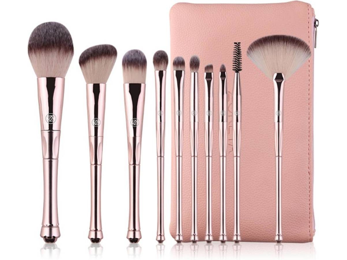 Kit de Pincéis para Maquilhagem WJS Crown Handle (11 Un - Rosa)