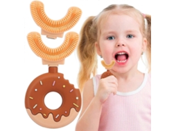 Escova de Dentes em Formato U para Crianças, Limpeza Completa 360°, Silicone D e Donut Crianças GOKOCO