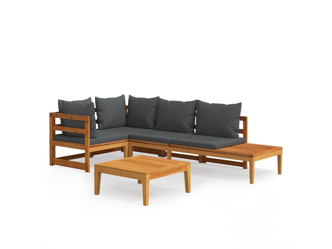 Garden Lounge Set, Garden Lounge Sets Vidaxl Cinzeto Madeira De Acácia (n/a)