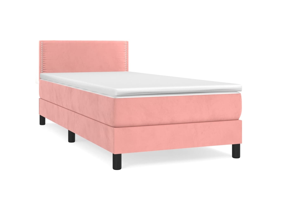 Box Spring Bed, Box Spring Beds Vidaxl Cor-de-rosa Veludo (100 X 200 Cm)