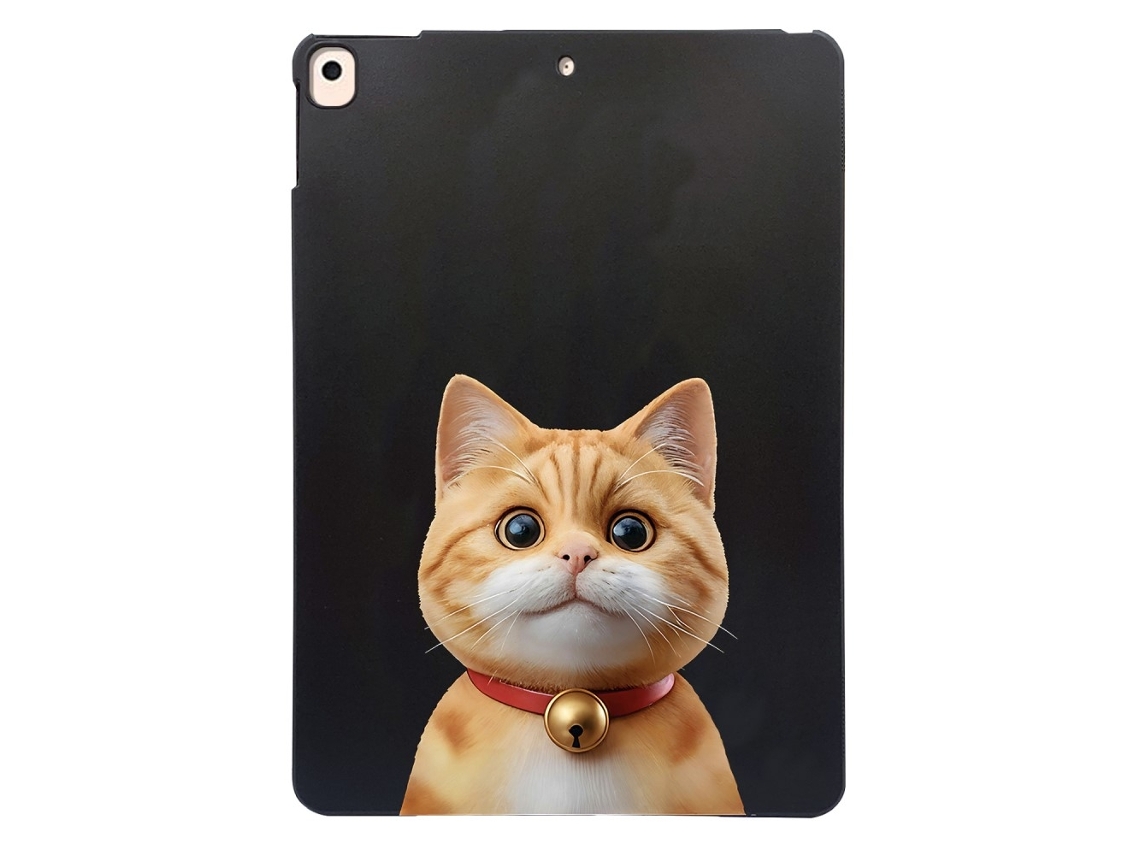 Capa Protetora Fina E Flexível Com Estampa De Gato Pelo Curto Para Ipad 10.2 / (2020) (2019). Tuotuo (2021)