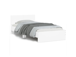 Estrutura de Cama com Cabeceira 100x200 cm Derivados Madeira Branco MAISON EXCLUSIVE (100x200 cm)