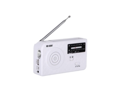 Rádio Am/fm com Lanterna Manual Solar Manivela AQUAFORGE