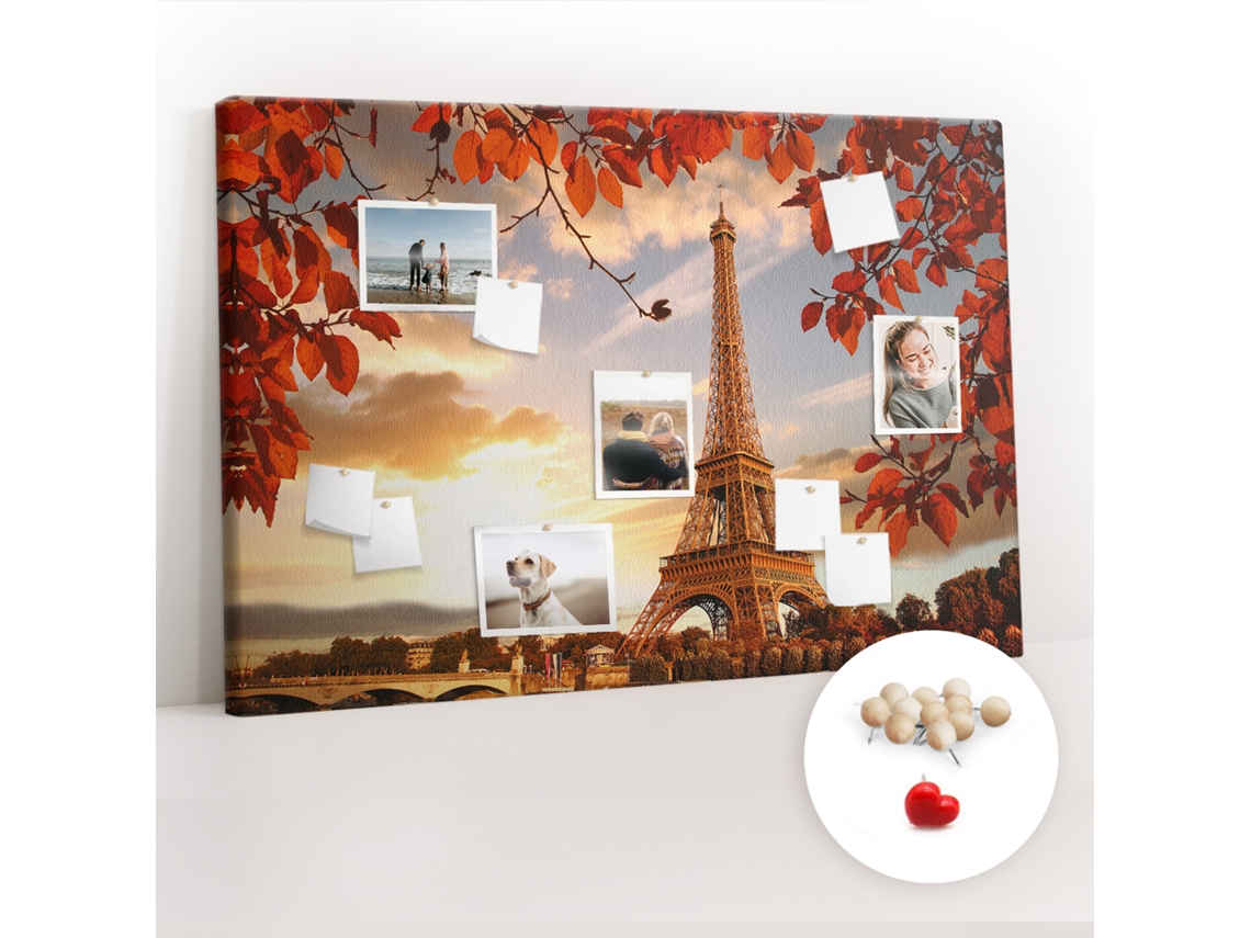 Quadro De Cortiça Torre Eiffel Para O Escritório Espelharte (120x80 Cm)