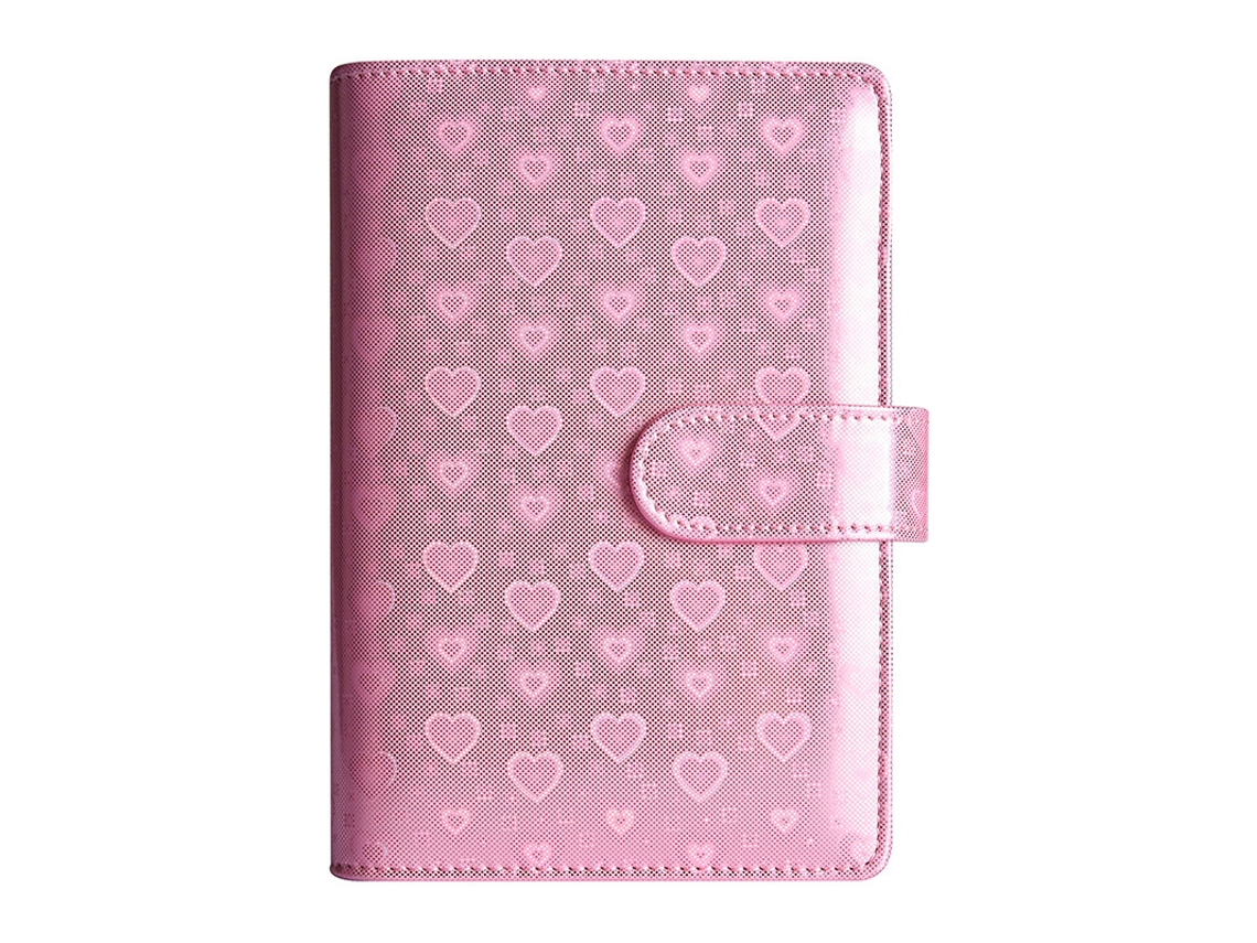 A6 Laser Macaron Creative Pu Cash Budget Loose Leaf Financial Planner Love Pink Cover Only