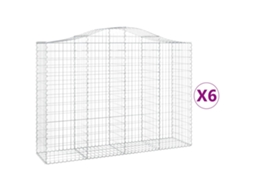 Gabion Basket, Gabion Baskets Vidaxl Prateado Ferro (200 X 50 X 140/160 Cm)