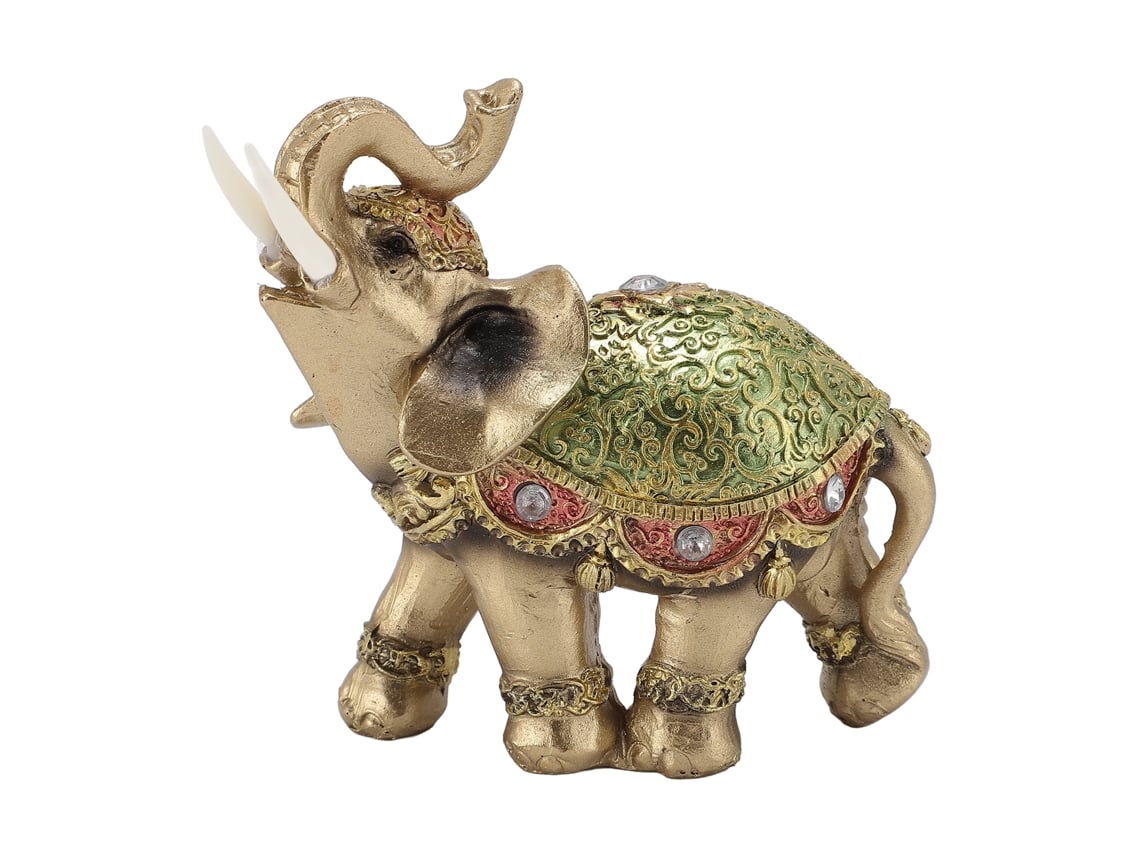 Baok - Estátua de Elefante Feng Shui para Prosperidade e Sorte, Decoração para Casa, Presente de Boas-Vindas, Verde