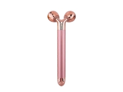 Massageador Facial Elétrico com Rolo de Jade 3d e Quartzo Rosa GOKOCO