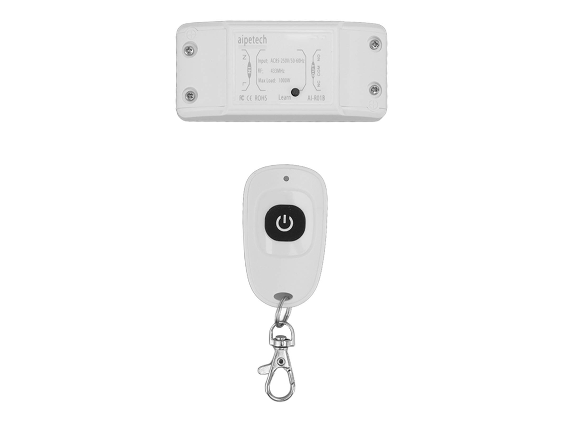 Interruptor Inteligente Wi-Fi Sem Fio com Controle Remoto e Código para Eletrodomésticos S/MARCA