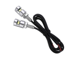 Luz De Placa De Carro E Moto Universal 12v Smd 5630 Led 0.24w Branca Preta 2 Unidades